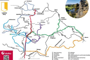 Mapa víkendové linky Lužické hory