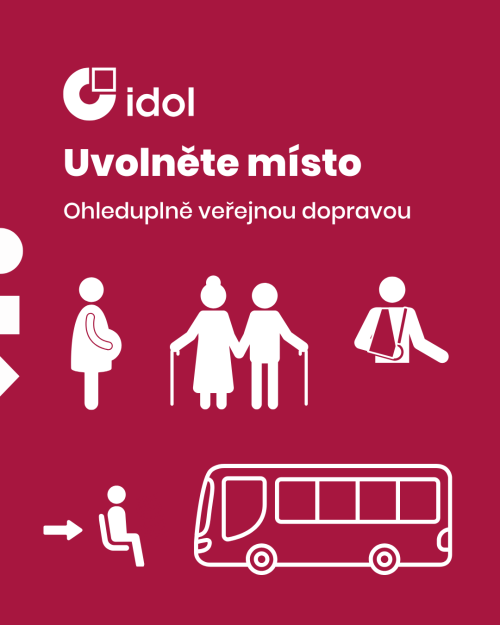 Uvolněte místo. Cestujme ohleduplně veřejnou dopravou.