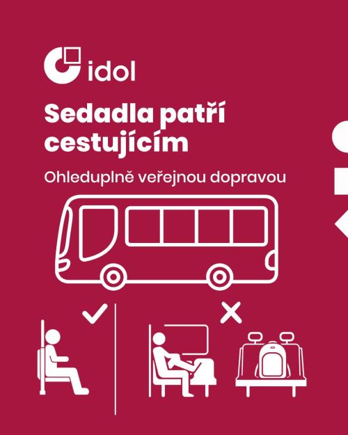 Sedadllo není kancelář. Cestujme veřejnou dopravou v pohodě.