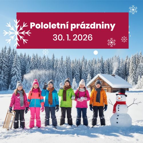 Pololetní prázdniny 30. ledna. Omezení školních spojů.