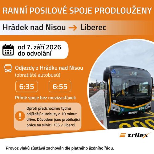 trilex posilové autobusy