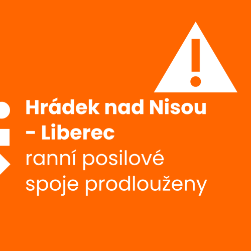 Změny v ranní dopravě: Posilové spoje z Hrádku nad Nisou do Liberce pokračují