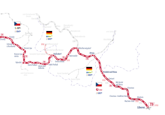 Vlak - linka T9 - topograficky - od 03-2024